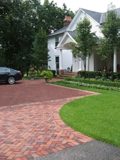 paved brick driveway